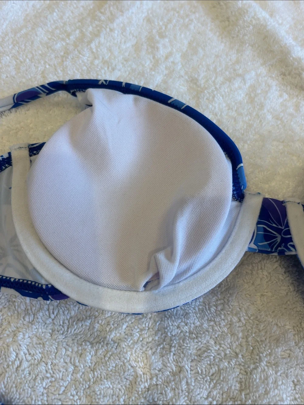 Cupshe Blue & White Floral Underwire Bikini Set